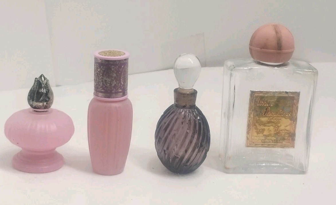 Vintage Lot Of Empty Collectable Small Perfume Bottles L@@K