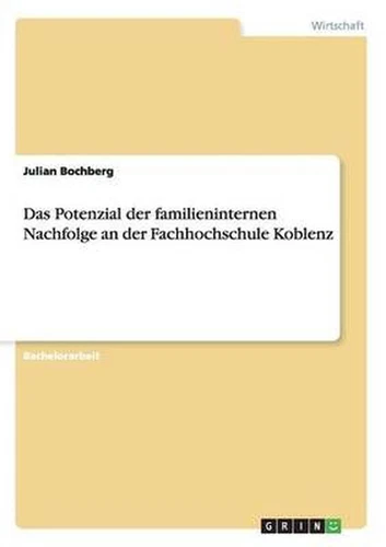Potenzial Der Familieninternen Nachfolge An Der Fachhochschule Koblenz by Julian - Picture 1 of 1