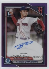 2024 Bowman Chrome Prospect Purple Refractor 201/250 Naoyuki Uwasawa Auto gp1