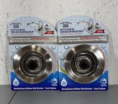 Lot of 2 Kitchen SinkShroom Revolutionary Strainer w/ Anti-Clog Tech TubShroom!