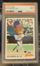 1992  SCORE  BASEBALL  #436  KEN GRIFFEY  JR.  -  PSA  GRADED  MINT  9