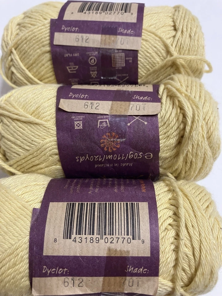 #3 Hilo Mirasol Samp'a-3 caléndula-120 yardas 100 % algodón orgánico teñido naturalmente Foto 2 de 4