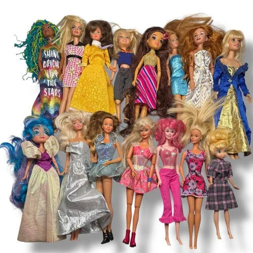 Vintage Mattel Doll Lot Of 15 - Mixed Barbie Dolls W/ Outfits & Accessories -#7