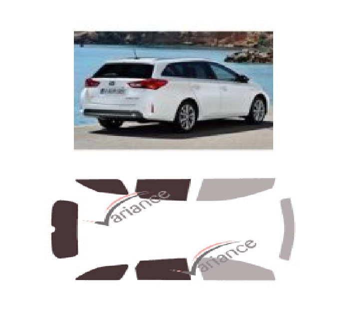 Kit vitres teintées prédécoupées pour Toyota Auris 2 Touring Sport 2013-2020