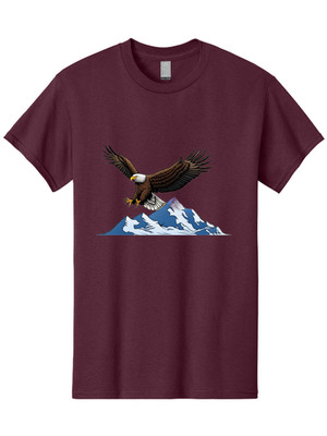 Bald-Eagle-1 Mens Graphic Tee, 100% Cotton, Casual Summer Wear