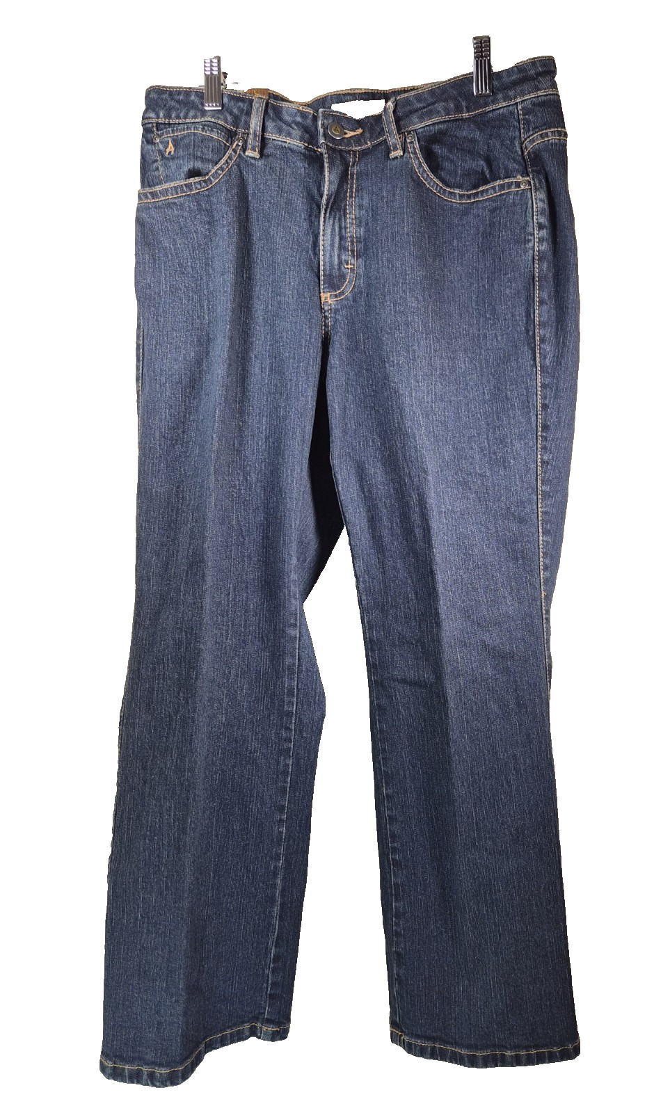 Aura by Wrangler Womens Jeans Blue Denim Straight Leg Size 12P Short Petite