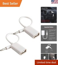 AUX to USB Adapter, 3.5mm Male Audio Jack to USB 2.0 Female Converter Cable, ...