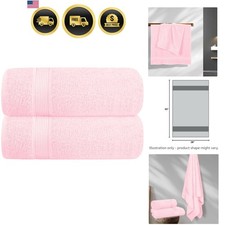 Cotton 2 Pack Oversized Bath Towel Set 28x55 inches, Large Bath Towels, Ultra...