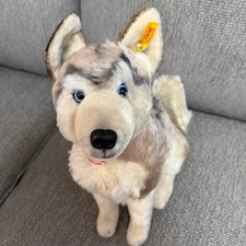 Steiff Ernesto Husky Mohair 079702 Rare Retired All Tags 14"Tall Collector Cond