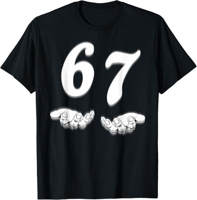 Funny Six Seven 6 7 Meme Gen Alpha Slang T-Shirt