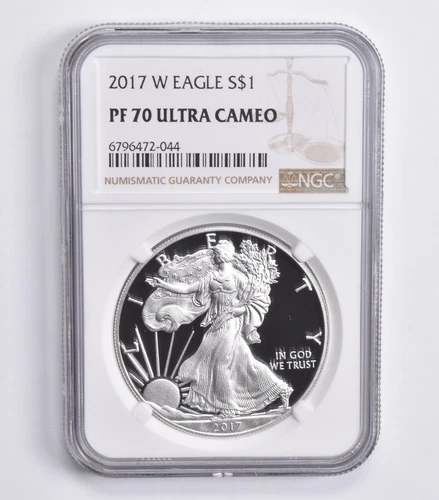 PF70 UCam 2017-W American Silver Eagle NGC Brown Lbl *7875