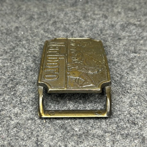 Vintage Marlboro Messing Gürtelschnalle Cowboy Viehtrieb Western Rodeo Stil - Bild 14 von 23