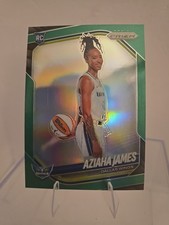 2025 Panini Prizm WNBA Aziaha James #141 Green Prizm Variation RC Dallas Wings