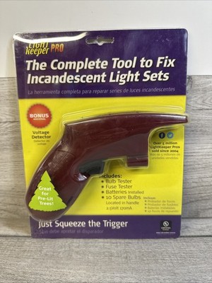 Light Keeper Pro Repair Tool for Incandescent Light Sets - with 10 Spare bulbs