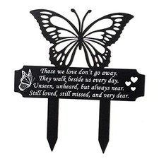 Cemetery Decorations for Grave, Butterfly Memorial Grave Markers, Large