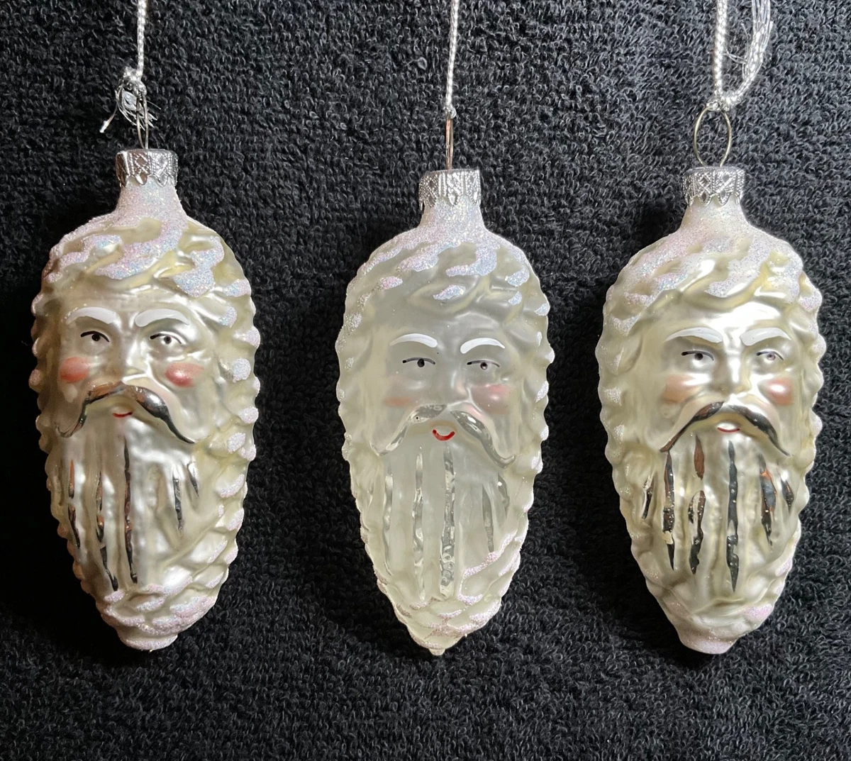 Glass Santa Christmas Collectible Holiday & Seasonal Ornaments