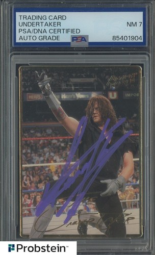 Undertaker Signed 1994 Action Packed WWF #12 PSA/DNA 7 AUTO