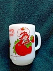 Vintage 1980s Strawberry Shortcake Coffee Mug Anchor Hocking Milk Glass Cup