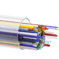 Bullseye 2MM Mixed Colors Stringers - 90 COE Fusing Supplies 008418