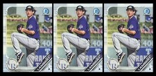 2019 Bowman Chrome Prospects Peter Lambert Lot #BCP-136 (RC) Colorado Rockies x3