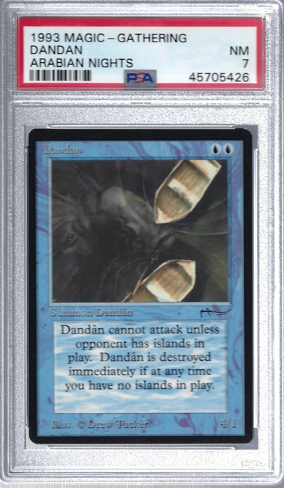 1993 Magic: The Gathering - DANDAN - Arabian Nights - PSA 7 NM