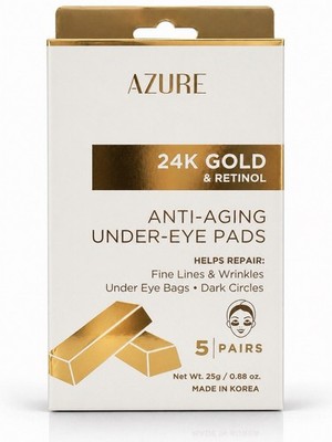 AZURE 24K Gold Retinol Under-Eye Patches 5 Pairs Hydrating Cruelty-Free 25g