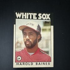 1986 Topps Harold Baines #755 Chicago White Sox MLB Baseball Card