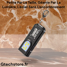 Lampe De Poche Compacte 10W Avec Double Source De Lumière LED Et COB Puissante