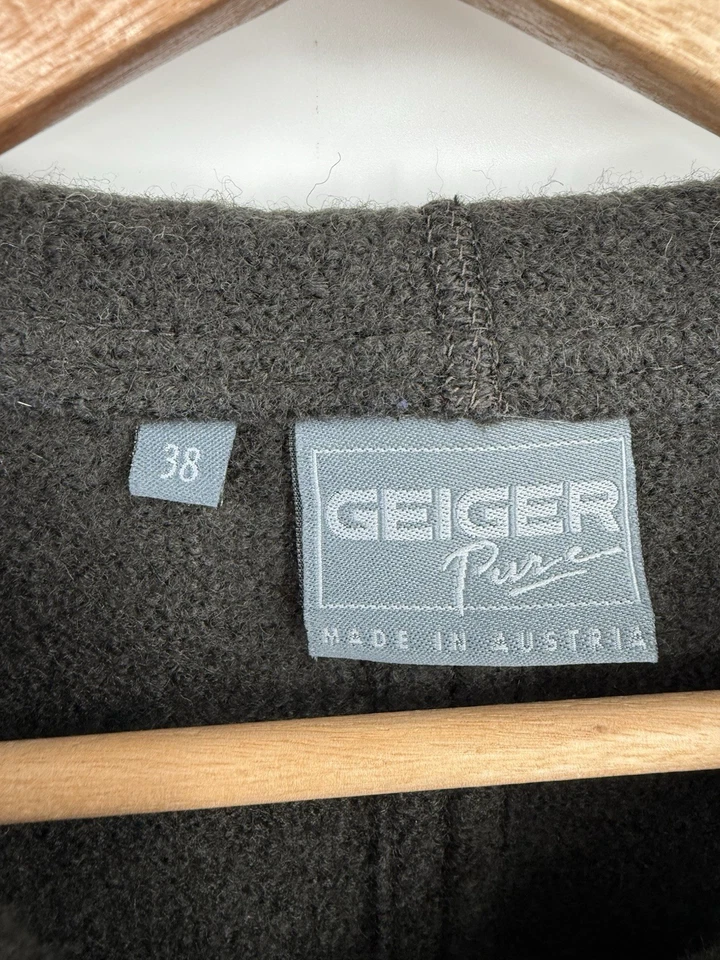 Vintage Geiger Collections Cardigan Sweater Jacket Austria Size 38 Boiled Wool - Image 3 of 4