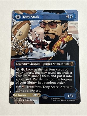 Tony Stark (Borderless) (0350) 350 Marvel Super Heroes Magic: The Gathering