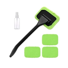 Car Windshield Cleaning Tool, Microfiber Auto Window Cleaner with 4 Cloth Pad...