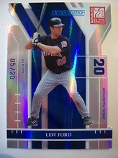 2004 DONRUSS ELITE EXTRA EDITION STATUS INSERT LEW FORD 05 / 20 TWINS  BOX 18