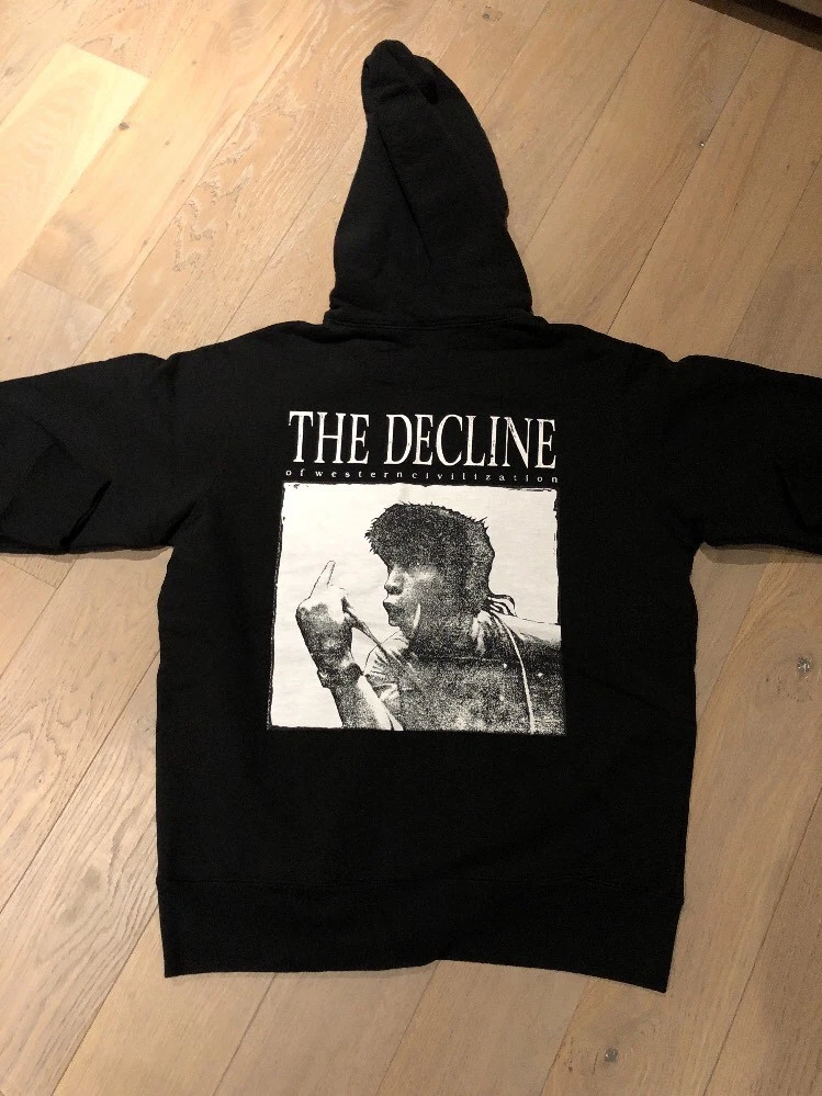 Sweat à capuche noir Supreme Decline imprimé dos logo suprême taille M 