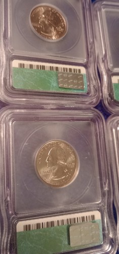 10 STATE QUARTERS LOT (2 EACH) P&D RI, NY, VT, NC,KY All 2000 ICG MS67 SLAB - Picture 14 of 24