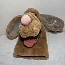 Vintage Wrinkles The Dog Hand Puppet Plush Soft Toy 1981 10”