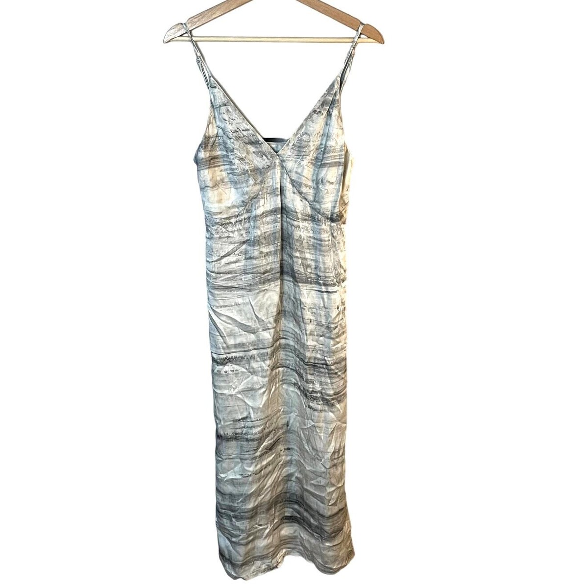 raquel allegra silk dress Raquel Allegra Tie Dye T-Back Spaghetti Dress Violet