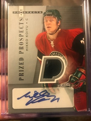 2005-06 Hot Prospects Mikko Koivu Rookie Auto 2 clr Patch ...