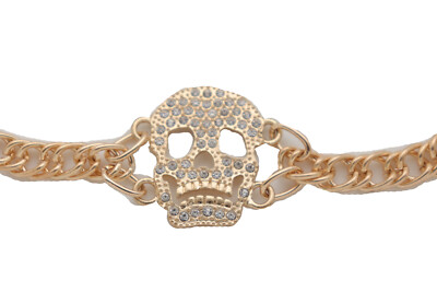 Femme Chaîne Or 2PCS Coffre Bracelet Chaussure Arrière Gland Franges