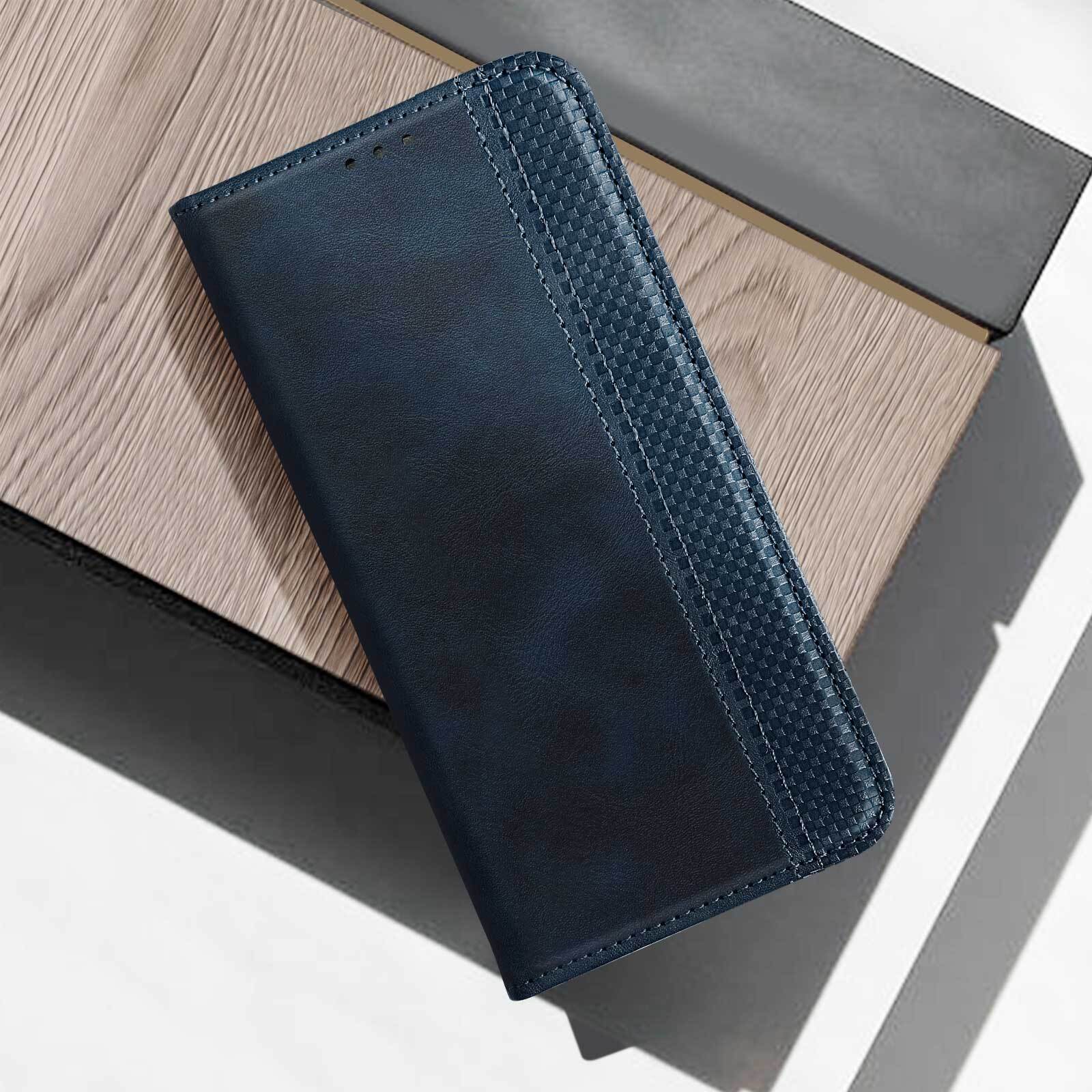 Honor 90 Lite CrossWeave Wallet Case in Blue  -image