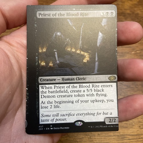 Priest of the Blood Rite MTG Misprint Miscut Two Square Corners - Picture 2 of 3