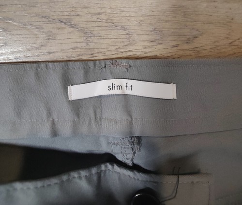Calvin Klein Chino Pants Slim-Fit Gray Modern Mens SZ TAG 38x30 Actual SZ39X29.5 - Picture 4 of 17