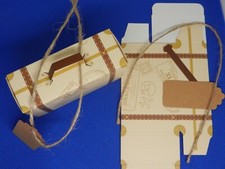 Geschenkschachtel Geschenkverpackung  Form von Koffer braun/beige