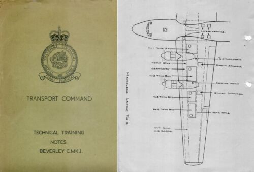 Blackburn Beverley Universal Freighter Prototype manual rare  RAF transport 1956 - Afbeelding 1 van 15