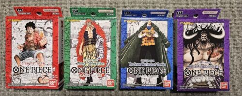 One Piece Card Game - Super Pre-Release Starter Deck set - ST01-ST04 Sealed