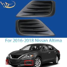 For 2016-2018 Nissan Altima Left & Right Side Front Bumper Grill Fog Light Cover
