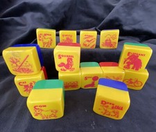 Lot of Vintage Baby Tinkle Rattle Blocks
