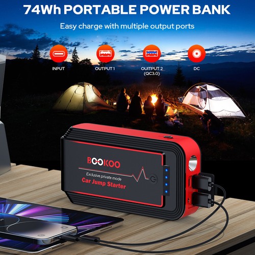 3000A Car Jump Starter Auto Quick Booster 12V Battery Jumper Box Truck Jump Pack - Picture 25 of 39