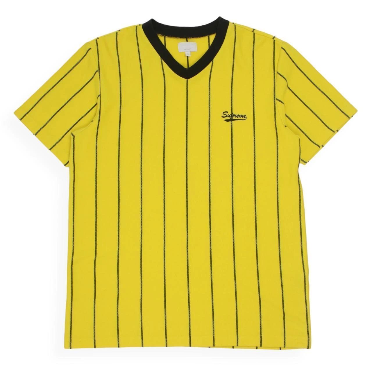 T shirt de football rayé Supreme taille M jaune