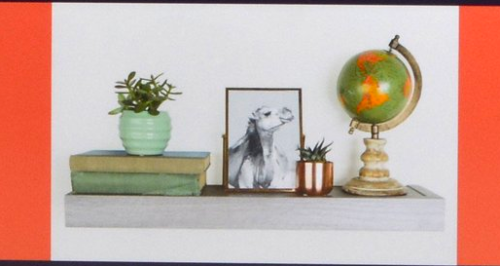 High & Mighty 18" Floating Wall Shelf Gray No Tools Required 1 Piece NEW - Picture 8 of 10