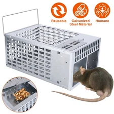 Humane Mouse Traps Live Catch & Release Metal Mousetrap Rat Trap Cage 2 Doors